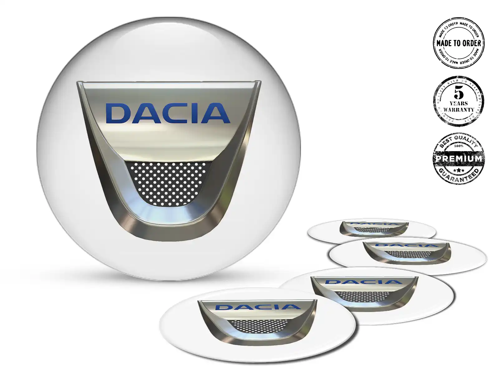 Dacia Calcomanías de Aro Edición Emblemas Estilo de Silicona